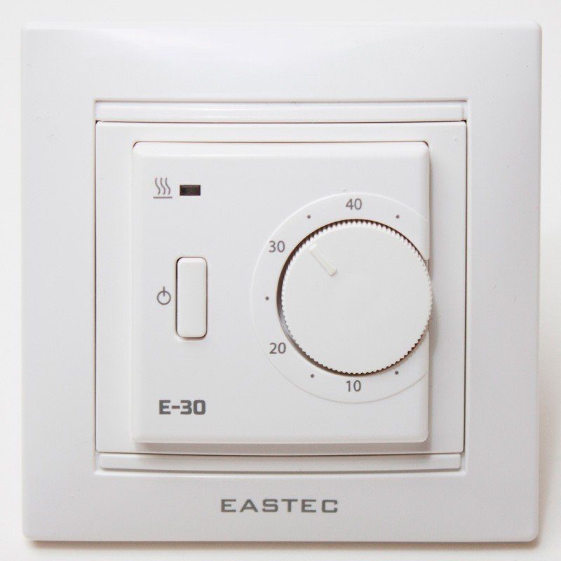 Купить терморегулятор eastec e-30 белый (встраиваемый 3,5 квт) по доступной цене в Новосибирске